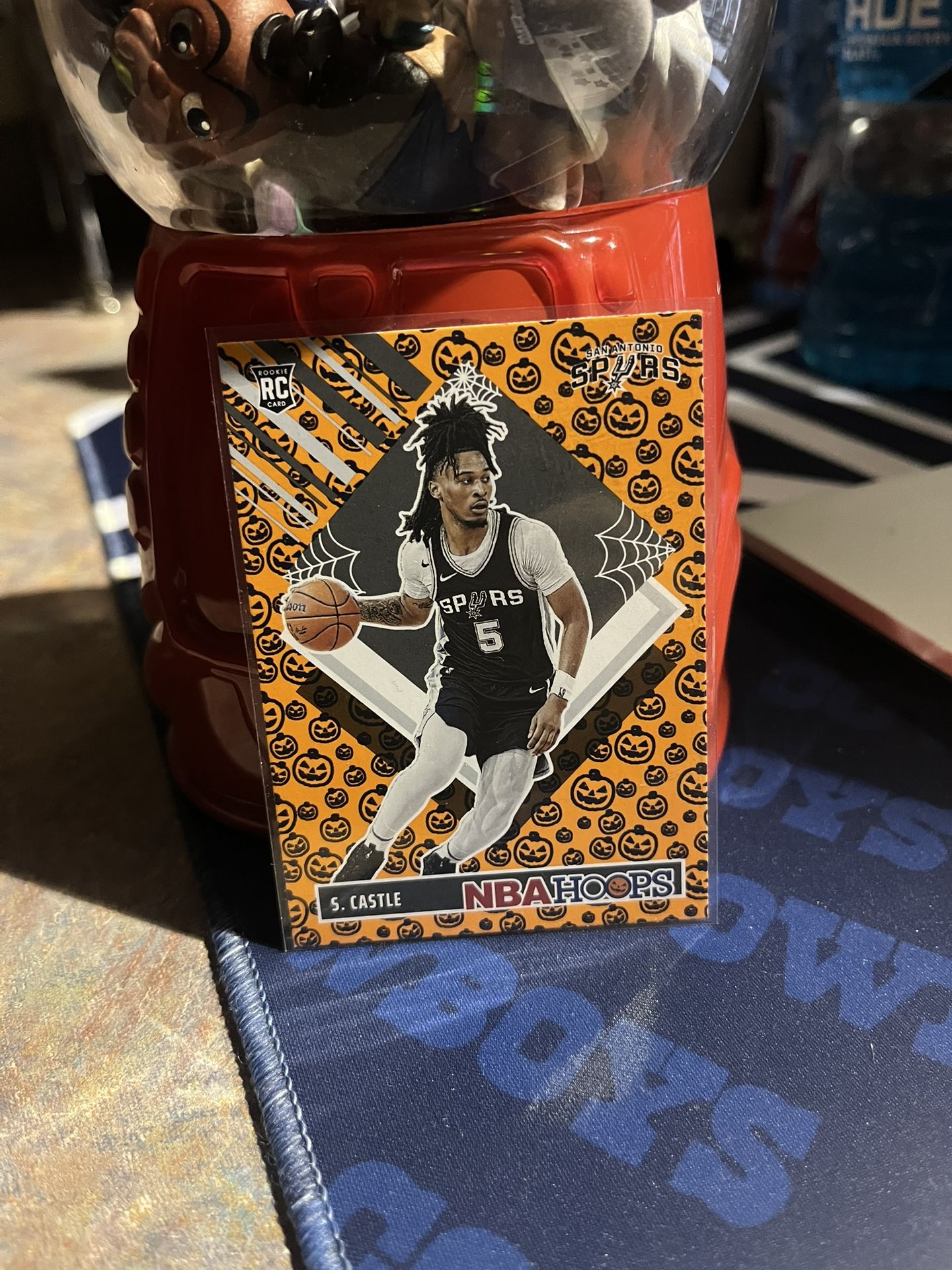 2024-25 Stephon Castle Haunted Hoops NBA Orange Pumpkin Tribute Rookie RC 294 And Anthony Black spider Holo