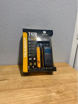 Motorola Solutions T470 Two-Way Radio Black W/Yellow Rechargeable Two Pack