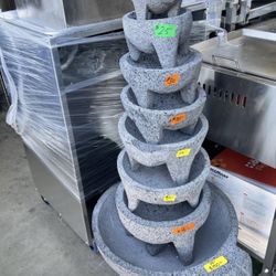 Molcajetes De Piedra Negra Bolcanica De Todos Los Tamaños Empiezan De $15 Asta De $200