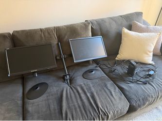2 - 22" Monitors w/ monitor mound and docking station and bases for monitor