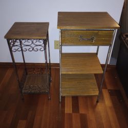 Side Table with Drawer w/ matching Decorative Table