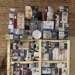 chandelier and outdoor _ indoor light and bathroom vanity light and Strip Light and celling fans and LED Flood Light Security and refrigerator 