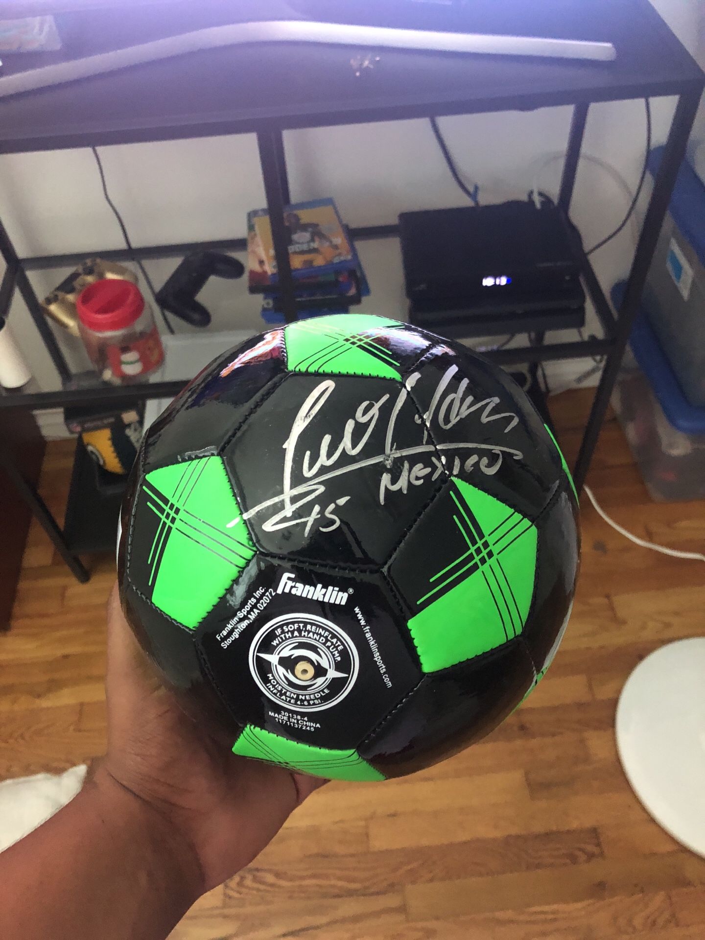 Soccer ball signed by Luis Hernandez