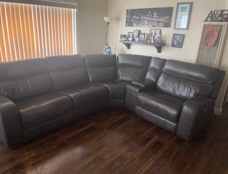 Electric Genuine leather sectional