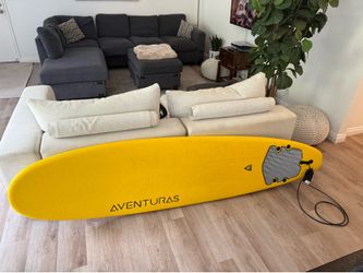 Aventuras 8’ Soft Top Foam Surfboard - Yellow - Great Condition!