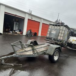Motorcycle Trailer With Car Axle And Rims. Heavy Duty Very Reliable 