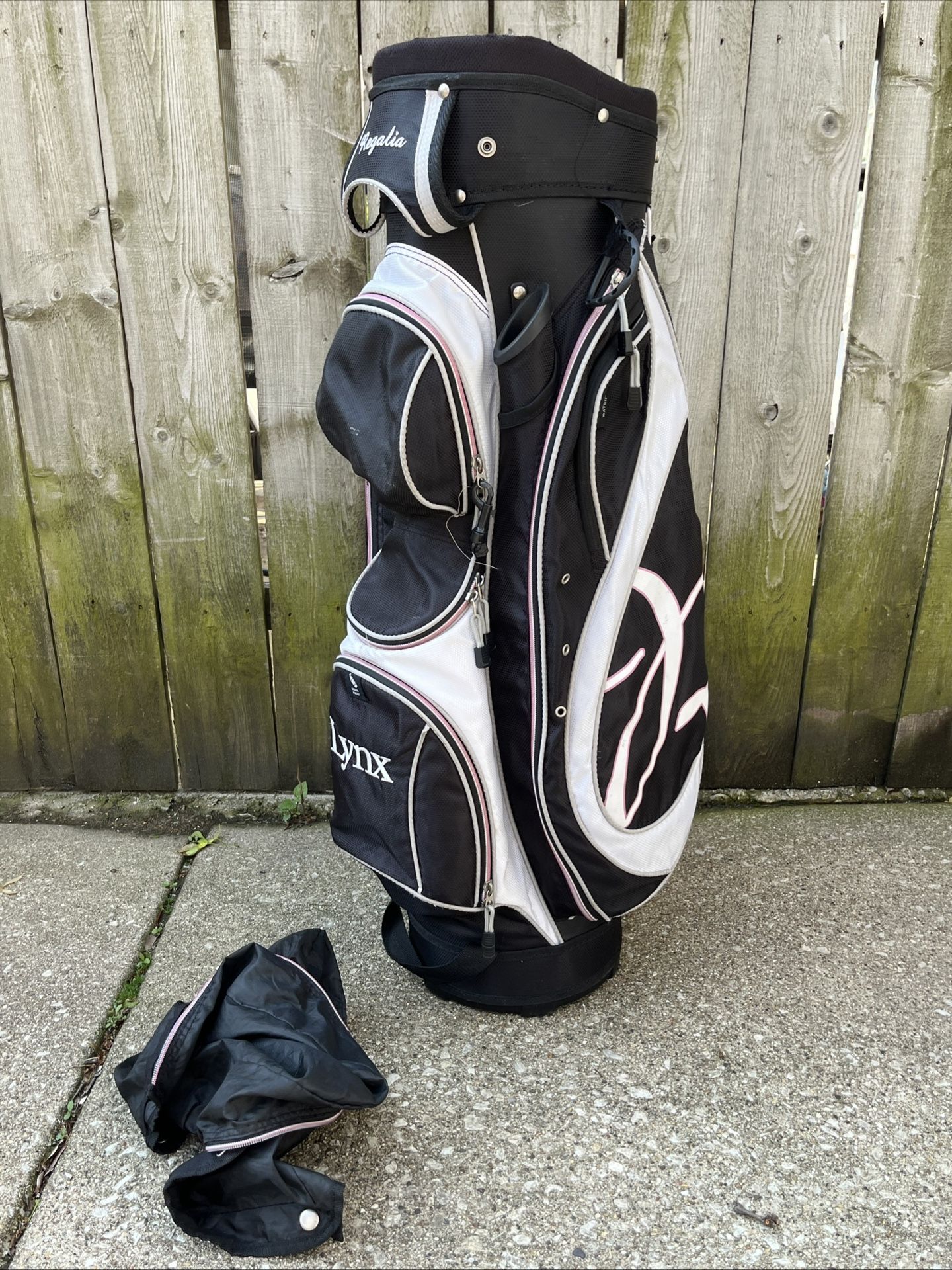 Lynx Lady Regalia Cart Golf Bag 14 Way Divided, Cooler Pocket With Rain Cover