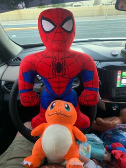 Mavel and pokeman plush toys Spider-Man and venom on the other side and charmader from pokeman all for 20