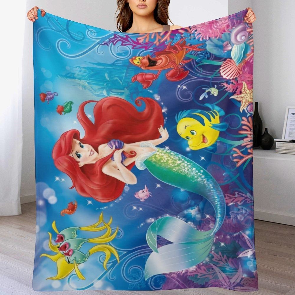 Huge Little Mermaid Throw Blanket 