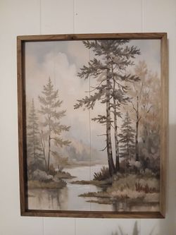 Wooden Forest Painting