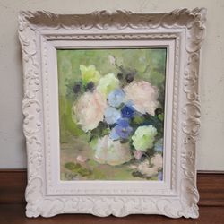 Edna Hunt Original Oil Painting, Framed 22.5″ x 19.5″