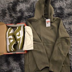 Nike Olive Tech With Nike Olive Dunks. Tech Size L Shoes Size 10