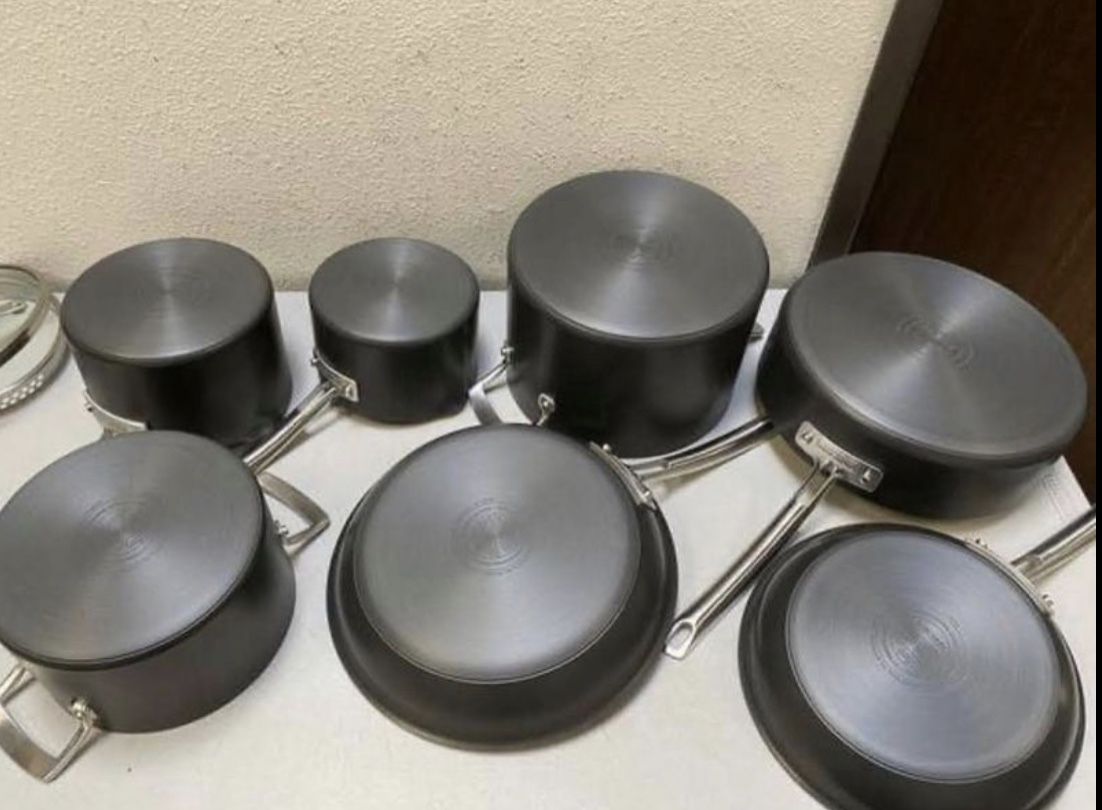 Cookware Set Kirkland Signature 12piece Hard Anodized for Sale in