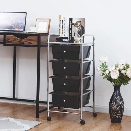 4 Drawers Metal Rolling Storage Cart (New In Box)🤩👈🏻👈🏻💥✨✨