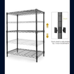 LEHOM 3-Tier Metal Storage Shelves Wire Shelving Unit Adjustable Utility Rack  (80"× 46" ×  17” )