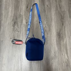 blue supreme side bag