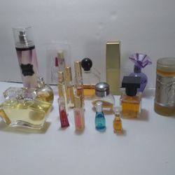 Perfume Lot 18 Bottles Givenchy Juicy Couture Red Davidoff Donna Karen Cashmere Mist Vera Wang Princess Etc