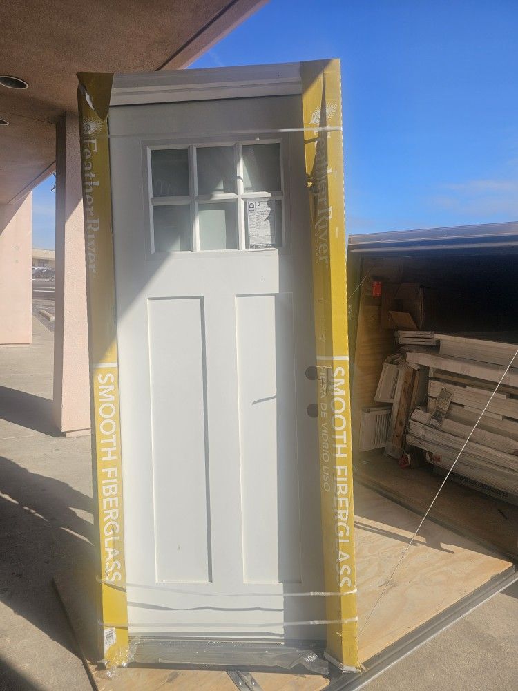 Puerta De Madera Con Vidrio 30x80