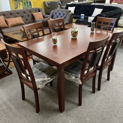 Dining Table With 6 Chairs - Delivery And Financing Available 