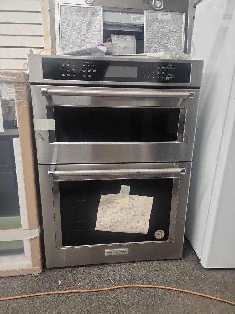 New KitchenAid  Wall Unit 30" Wide Oven And Microwave Combo
