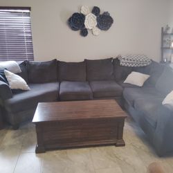 Used Sectional Coffee Table And Two End Tables