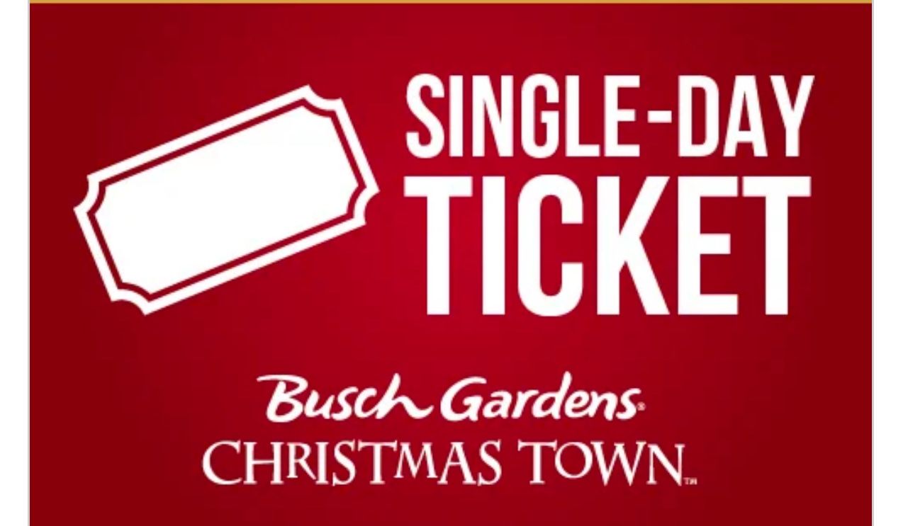 4-Busch Gardens Tickets Today 12/31