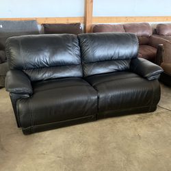 Black Leather Electric Recliner Couch “WE DELIVER”