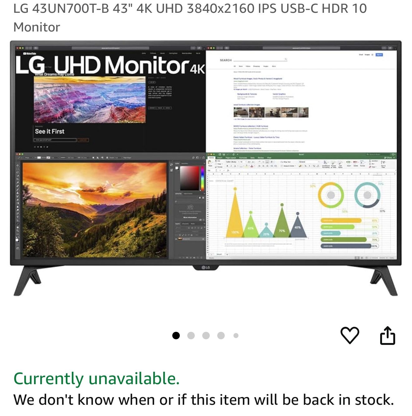 Like New 43 Inch Monitor