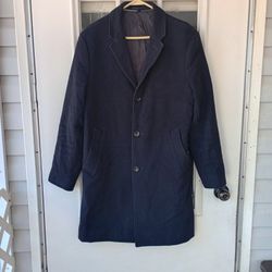 J Crew Ludlow topcoat in wool-cashmere AA149 42R Navy