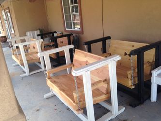 Wood Rocking Bench
