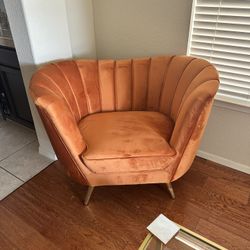 Contemporary Chic Velvet Upholstered Chairs (2) with Deep Channel Tufting and Rich Gold Stainless Steel Legs, 