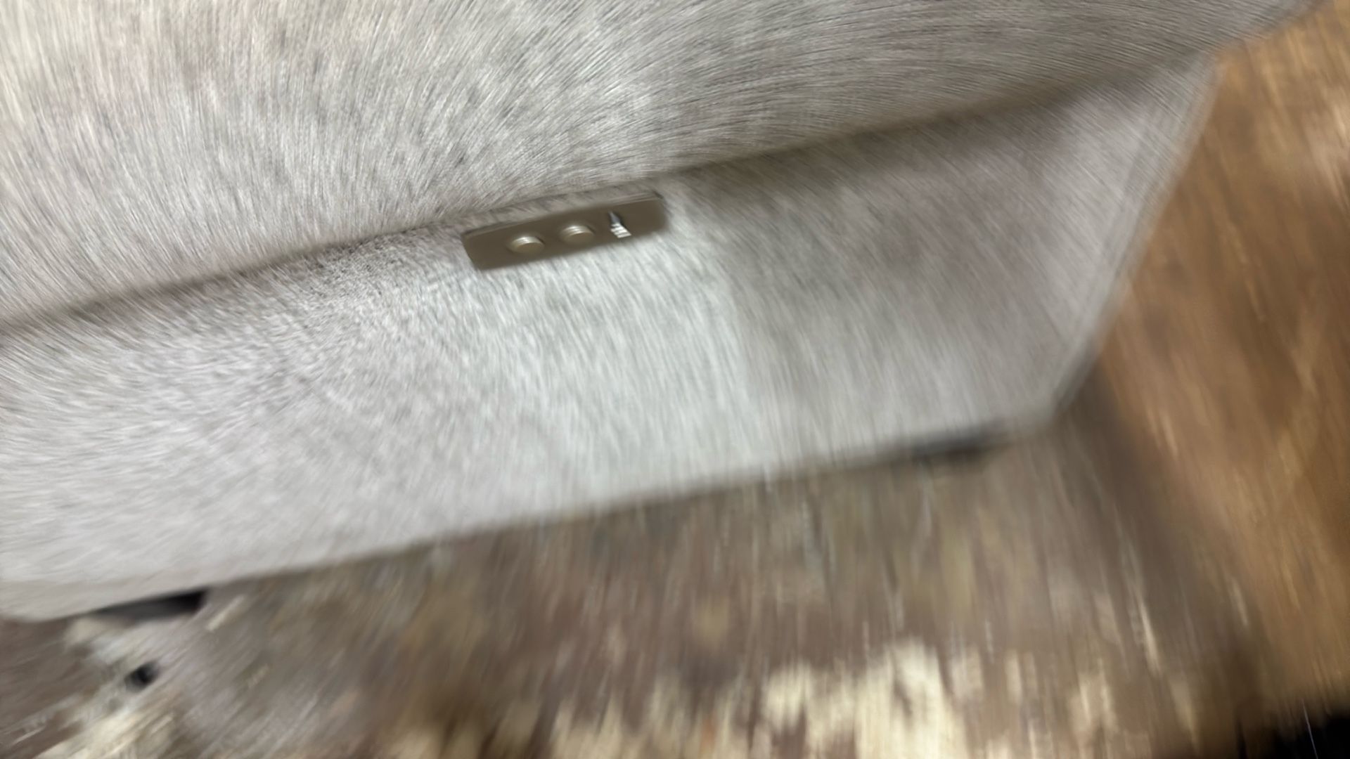 Power Reclining fabric Sofa With Control Panel On Each End