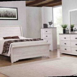 Queen Bedroom  Dresser Mirror One Nightstand   Free Local Delivery  Check Description