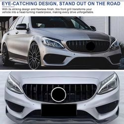 Front Grill Grille for 2015-2018 Mercedes Benz W205 C-Class C200 C250 C300 C350 C400