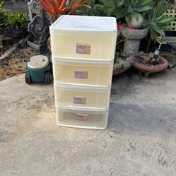 4 Plastic  Stacking Drawers