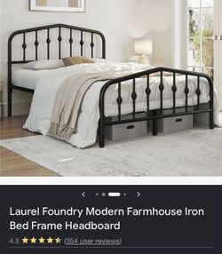 King Farmhouse Metal Bed