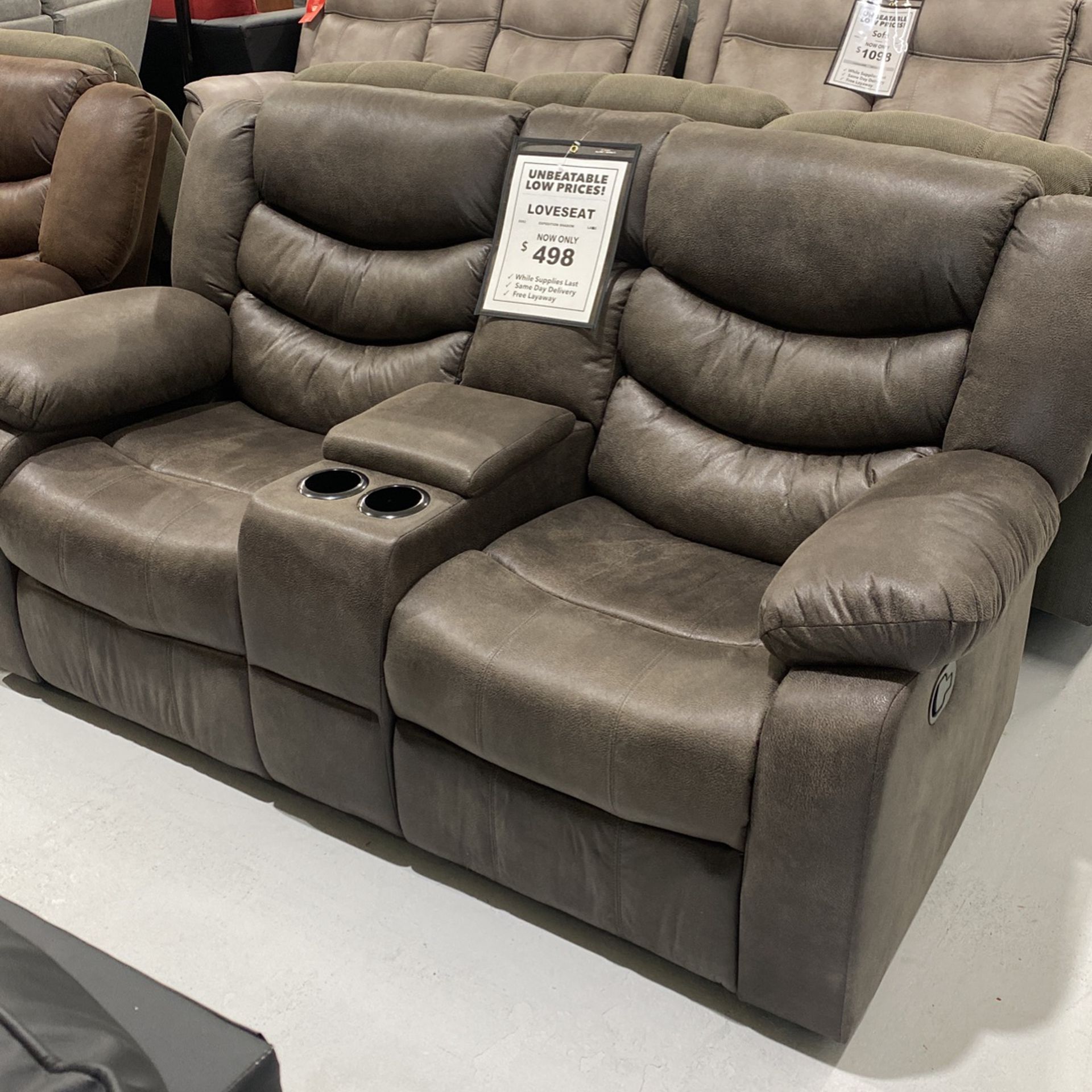 Reclining Loveseats Only $498!