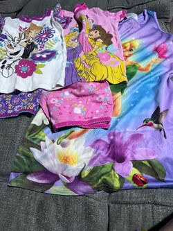 Disney Store Pj's Shorts & Night Gown Size 7