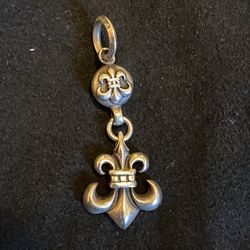 Chrome Hearts Silver Fleur De Lis Pendant