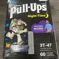 Huggies Pull Ups Night Time Size 3T/4T, 60 Count 