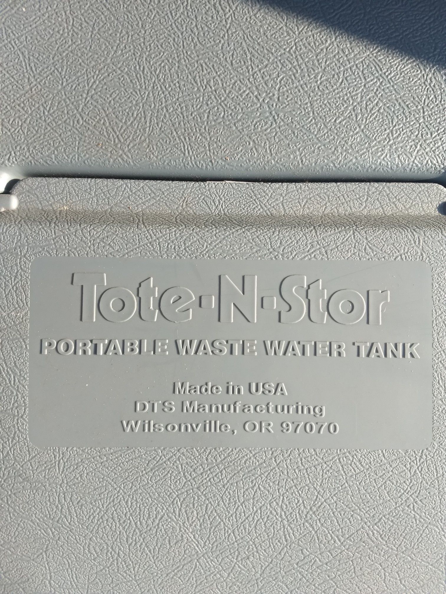 Tote-N-Stor 25 Gal Portable Waste Storage Tank RV Camper