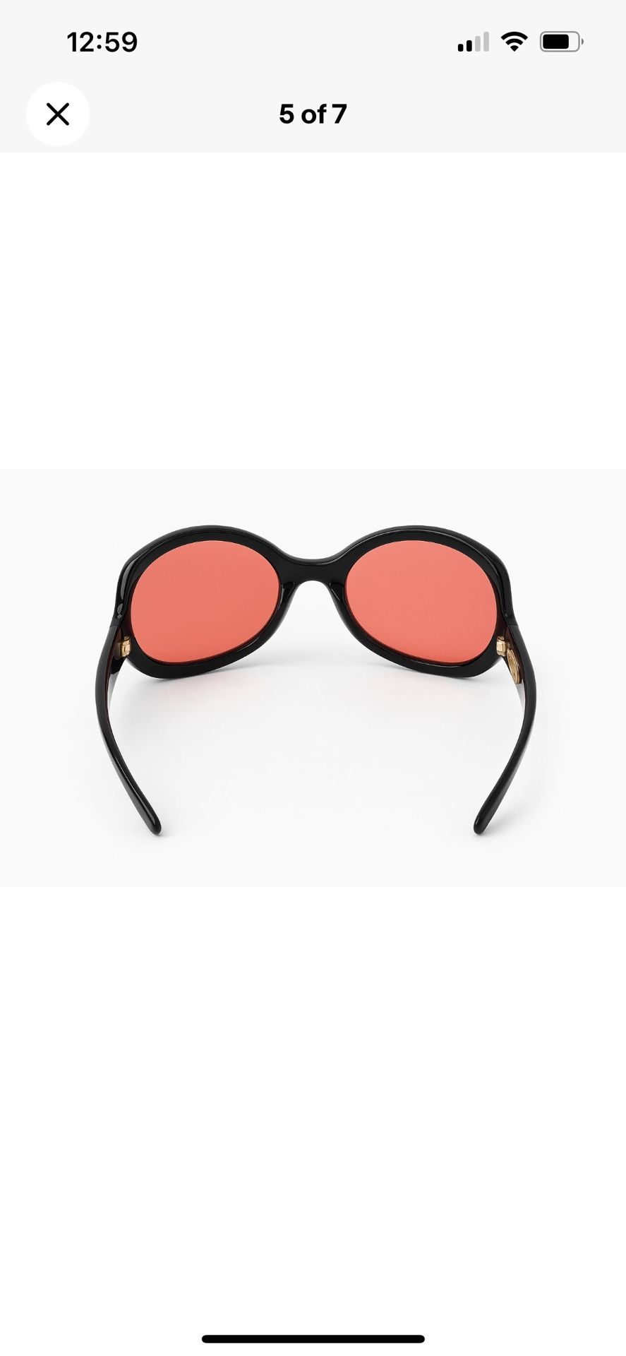 GUCCI Black Red Women Angular Mask 1381 Chunky Bold Gg1381S Sunglasses 001