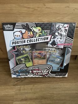 Pokemon Black Bolt White Flare Poster Collection Box (Brand New)