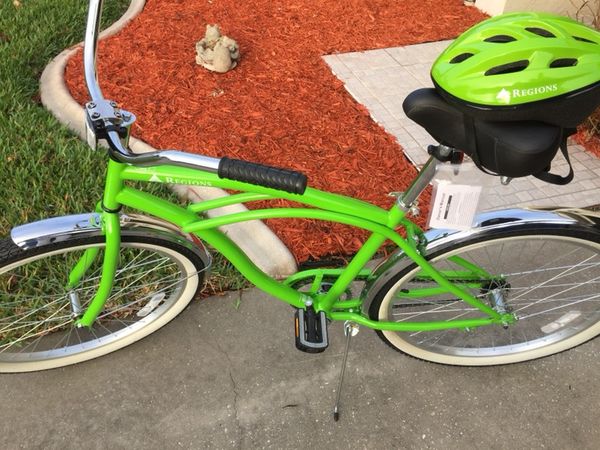 NEW Regions Bank Beach Cruiser Bike & Helmet for Sale in