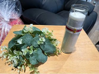 Candles with Greenery