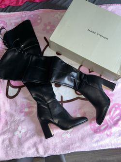 Marc Fisher faux leather over-the-knee boots