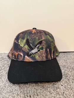 Camo Baseball Cap with Mallard Duck Embroidery