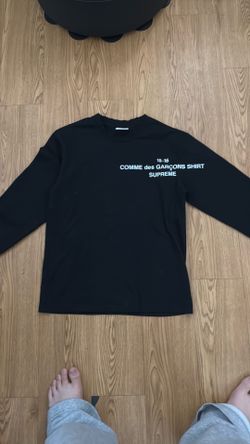Supreme x Comme des Garçons Shirt 15-16 Black Graphic Long Sleeve T-Shirt S