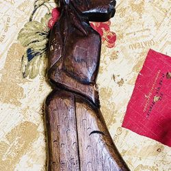 4 Jamaican Wooden Wall Carvings 