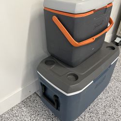 Two Coleman Coolers 